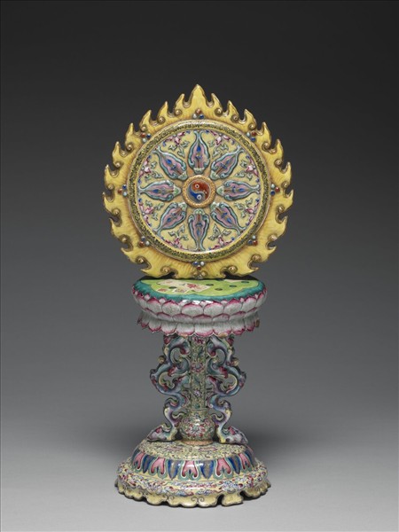 銅胎畫琺瑯法輪