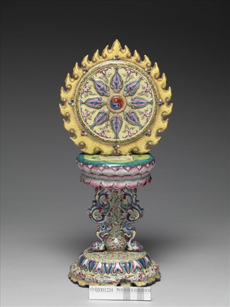 銅胎畫琺瑯法輪