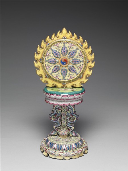 銅胎畫琺瑯法輪