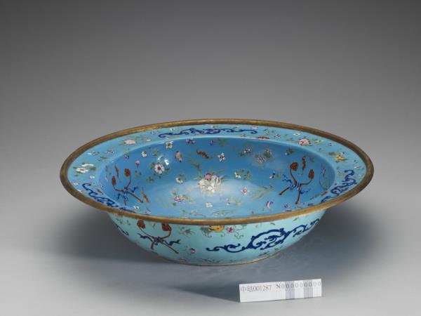 銅胎畫琺瑯福壽盆- 故宮