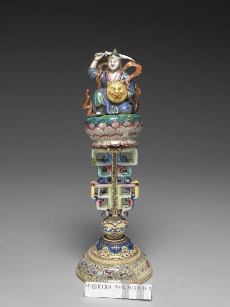 銅胎畫琺瑯五彩七政寶（武將）