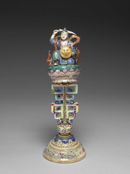 銅胎畫琺瑯五彩七政寶（武將）