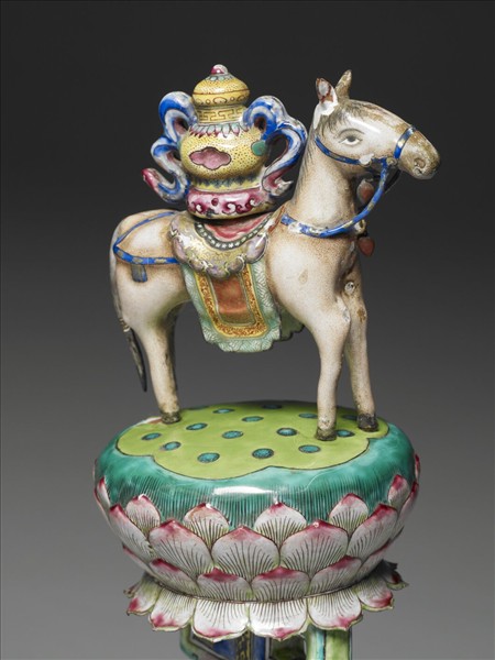 銅胎畫琺瑯五彩七政寶（寶馬）