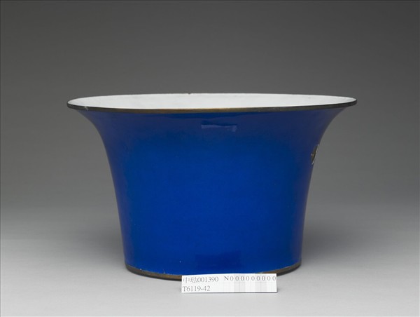 銅胎畫琺瑯圓花盆