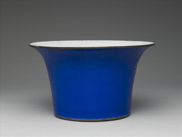 銅胎畫琺瑯圓花盆