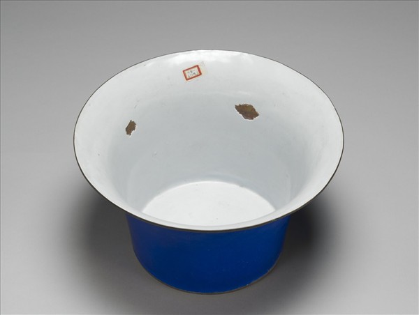 銅胎畫琺瑯圓花盆