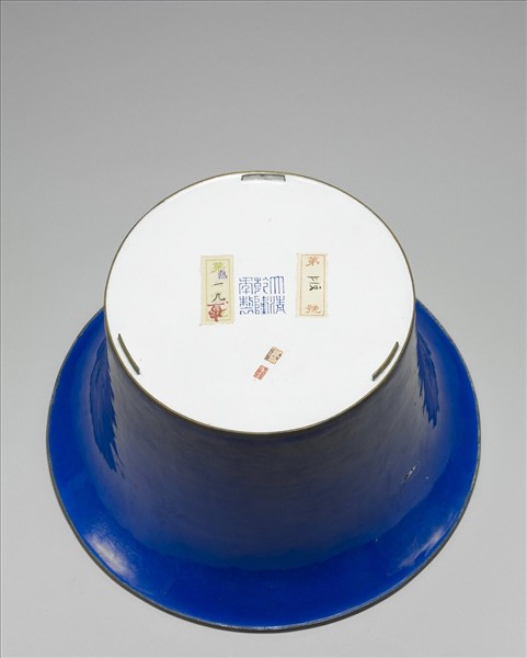 銅胎畫琺瑯圓花盆