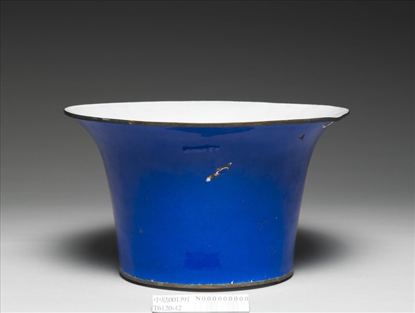 銅胎畫琺瑯圓花盆