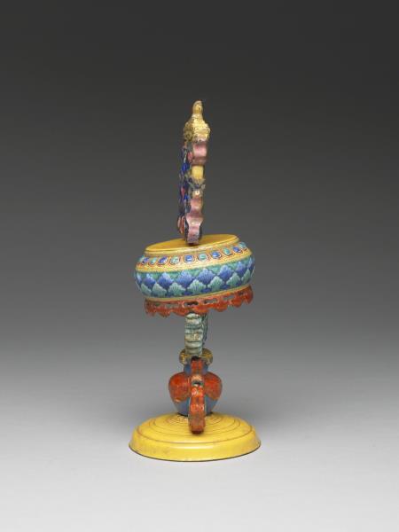 銅胎畫琺瑯五彩七政寶（法輪）