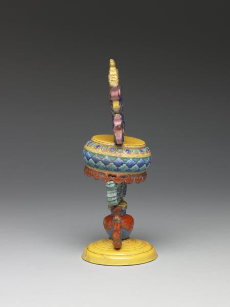 銅胎畫琺瑯五彩七政寶（法輪）