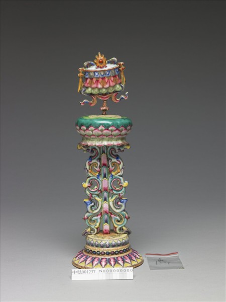 銅胎畫琺瑯五彩八寶（寶幢）
