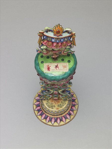 銅胎畫琺瑯五彩八寶（寶幢）