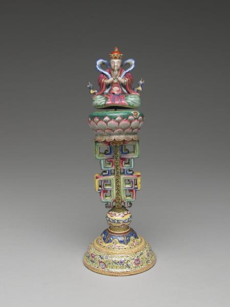 銅胎畫琺瑯五彩七政寶（玉女）