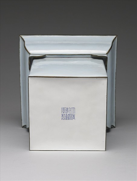 銅胎畫琺瑯方花盆