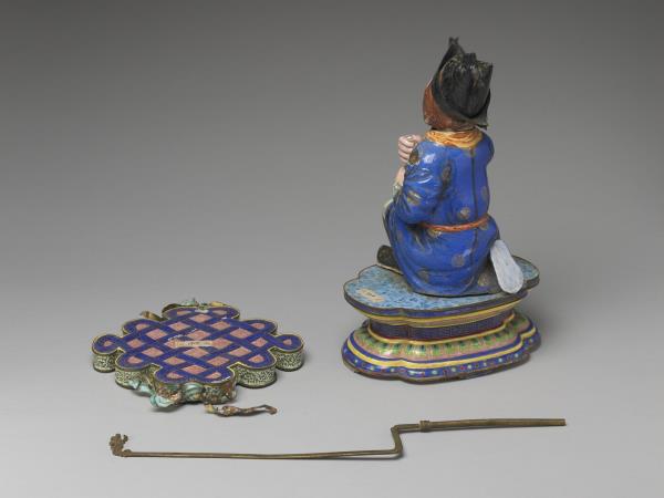 銅胎畫琺瑯番人八寶（盤長）