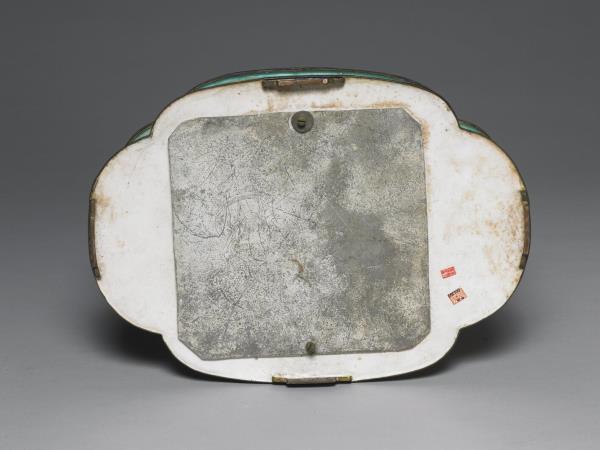 銅胎畫琺瑯洋人托寶