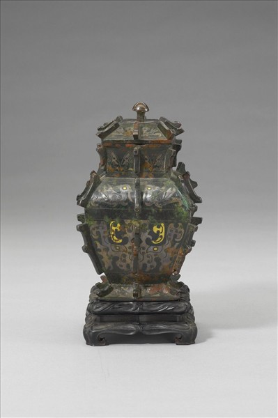 錯金銀獸面紋鈁