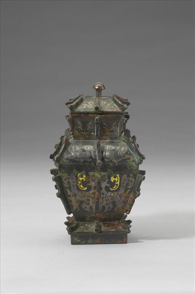 錯金銀獸面紋鈁