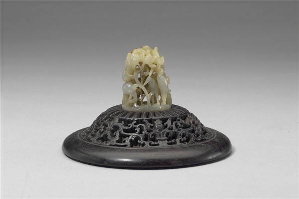 汀渚鷺鷥紋玉頂