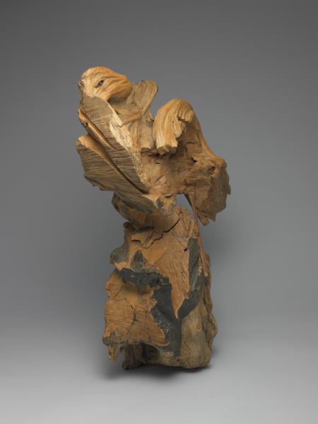 木雕公孫大娘舞劍器