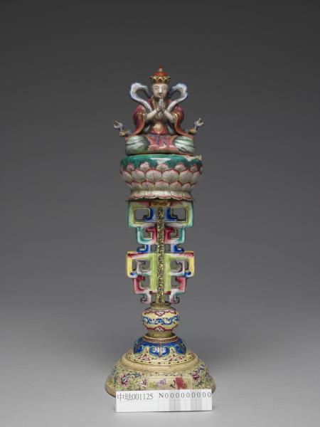 銅胎畫琺瑯五彩七政寶（玉女）