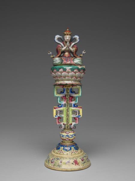 銅胎畫琺瑯五彩七政寶（玉女）