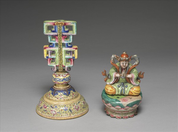 銅胎畫琺瑯五彩七政寶（財臣）