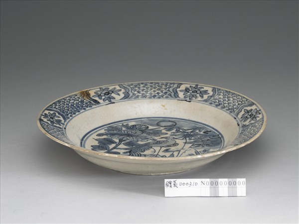 福建漳州窯系 青花花鳥紋大盤