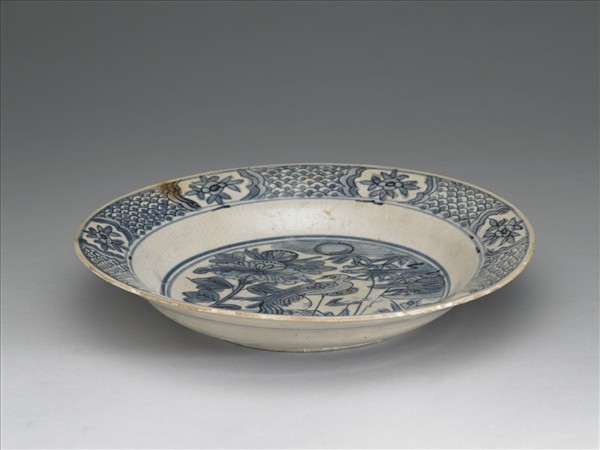 福建漳州窯系 青花花鳥紋大盤
