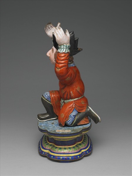 銅胎畫琺瑯番人八寶（法螺）