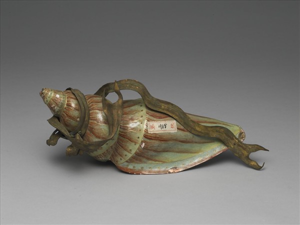 銅胎畫琺瑯番人八寶（法螺）