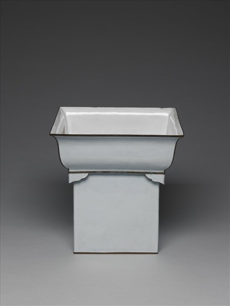 銅胎畫琺瑯方花盆