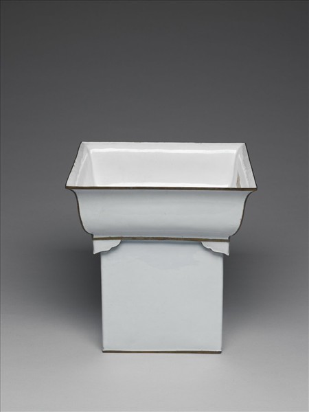 銅胎畫琺瑯方花盆