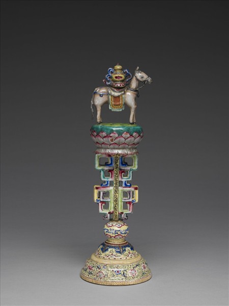 銅胎畫琺瑯五彩七政寶（寶馬）