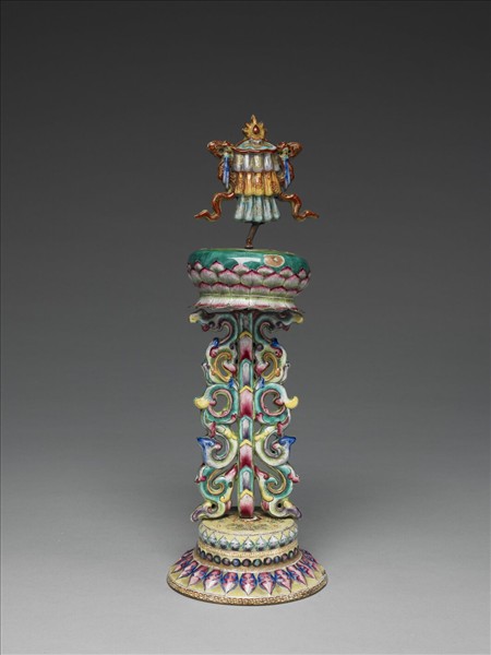 銅胎畫琺瑯五彩八寶（寶傘）