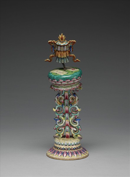 銅胎畫琺瑯五彩八寶（寶傘）