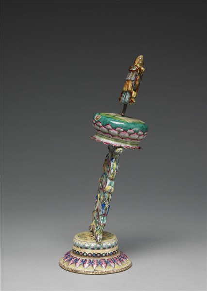 銅胎畫琺瑯五彩八寶（寶傘）