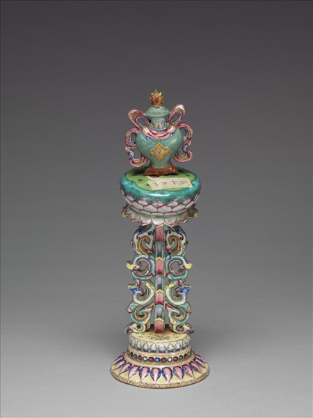 銅胎畫琺瑯五彩八寶（寶瓶）