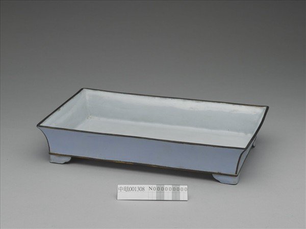 銅胎畫琺瑯長方花盆