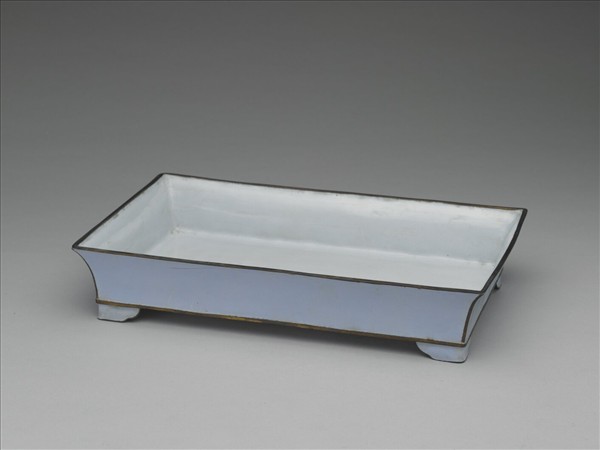 銅胎畫琺瑯長方花盆