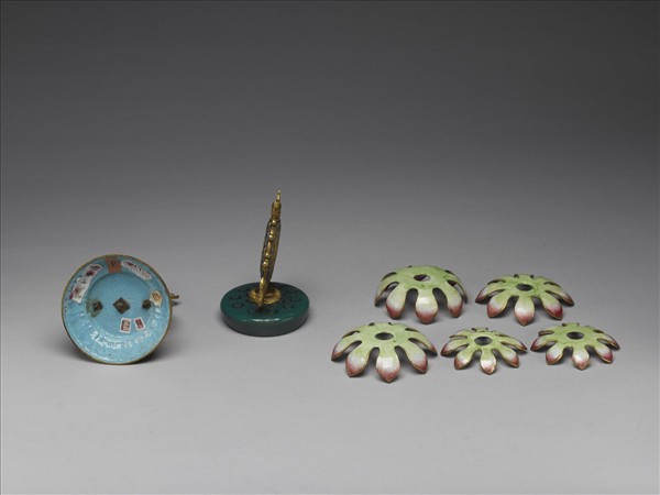 銅胎畫琺瑯五彩七政寶（法輪）