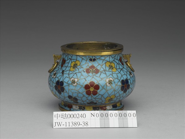 掐絲琺瑯冰梅紋爐（五供）