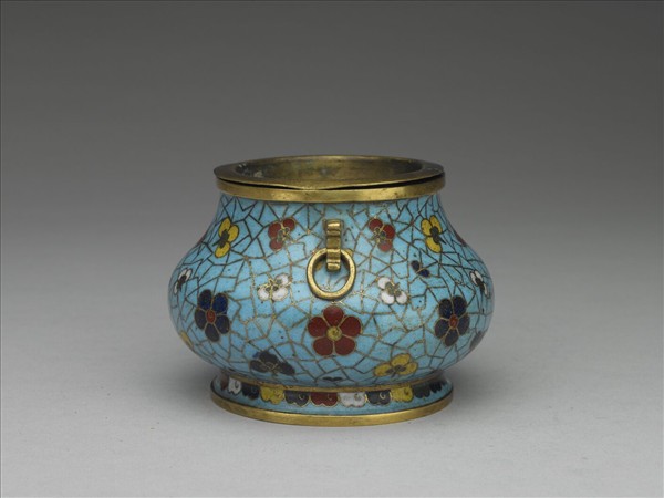 掐絲琺瑯冰梅紋爐（五供）