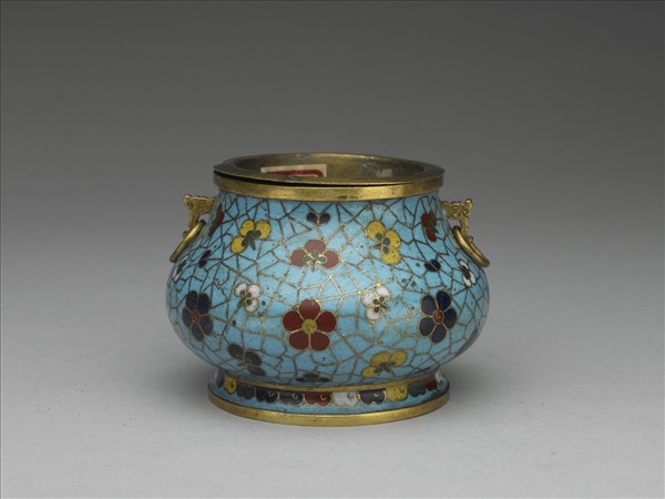 掐絲琺瑯冰梅紋爐（五供）