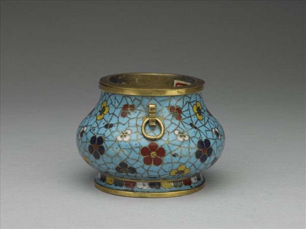 掐絲琺瑯冰梅紋爐（五供）