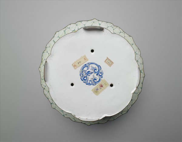 銅胎畫琺瑯仙人「福祿壽」花盆