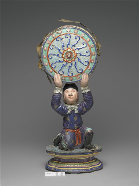 銅胎畫琺瑯番人八寶（法輪）