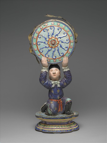 銅胎畫琺瑯番人八寶（法輪）