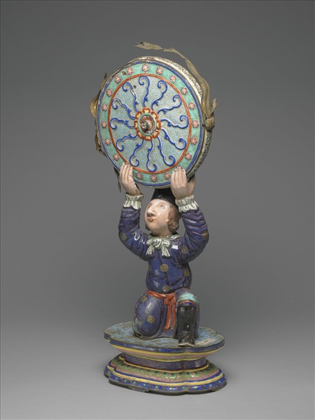 銅胎畫琺瑯番人八寶（法輪）