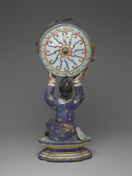 銅胎畫琺瑯番人八寶（法輪）